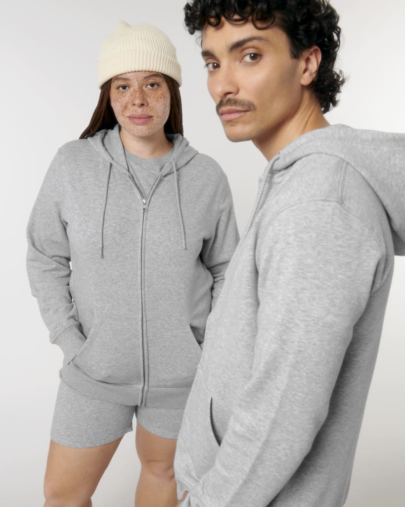 Hættetrøje med zip